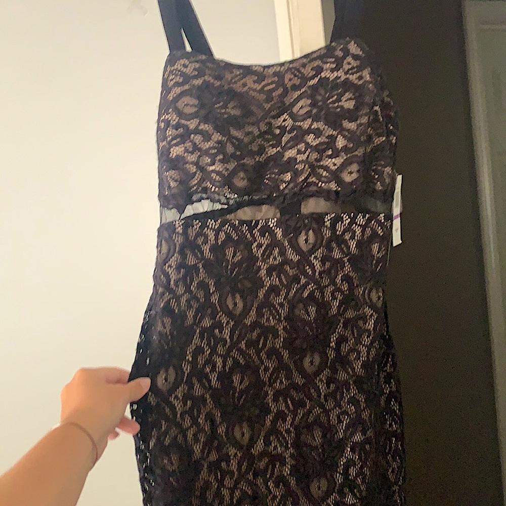 black lace dress